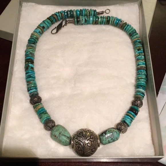 Jewelry - Turquoise necklace handmade